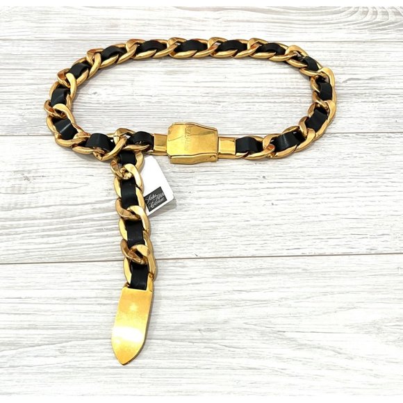 BALMAIN B-Pilot Leather and Chain Belt - Picture 4 of 9